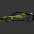 Sporty Lotus Yellow And Black Sports Car With Number 8 Design