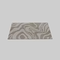 Square Rug With Modern Abstract Pattern Beige Brown Soft Texture Living Room Decor 3d model
