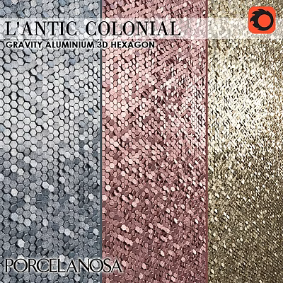 Daily Washing Household Supplies with Gravity Aluminium 3D Hexagon Design in Silver Rose Gold and Gold 3d model