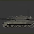 Modern Main Battle Tank With Armored Turret Cannon Tracks And Antennas