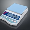 Digital Electronic Scale with Digital Display Control Buttons and Blue Platform for Precision Weighing 3d model