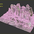Ancient Stonehenge Model With Standing Stones And Surrounding Rock Walls