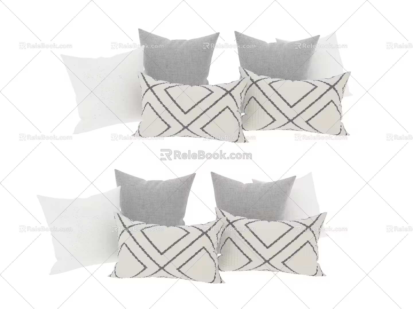 Home textile pillow 3d model