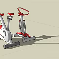Sports Equipment Red And White Exercise Bikes With Ergonomic Handles For Home Fitness