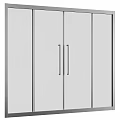 Modern Shower Sauna Bathroom Interior With Glass Double Doors And Handles