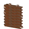 Red Brick Building Exterior Wall With Layered Textured Construction Design 3d model