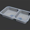 Stainless Steel Double Bowl Kitchen Sink Modern Durable Daily Living Necessities