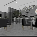 Modern Conference Room Interior Design With Sofa Chairs Coffee Table TV And Plants