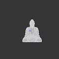 Intricately Crafted Golden Buddha Sculpture with Sitting Posture and Serene Expression