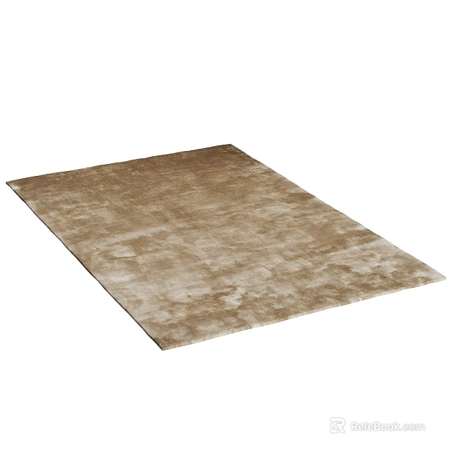 Modern Square Carpet With Neutral Brown Plush Surface And Soft Texture 3d model