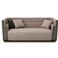 Modern double sofa multiplayer sofa 3d model