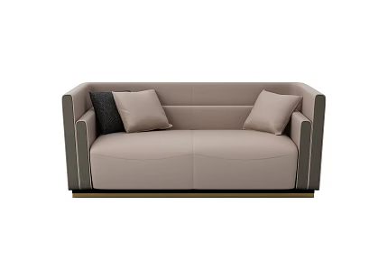 Modern double sofa multiplayer sofa 3d model