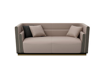 Modern double sofa multiplayer sofa 3d model