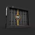 Black Framed Grid Structure With Yellow Strap And MELE Circular Logo