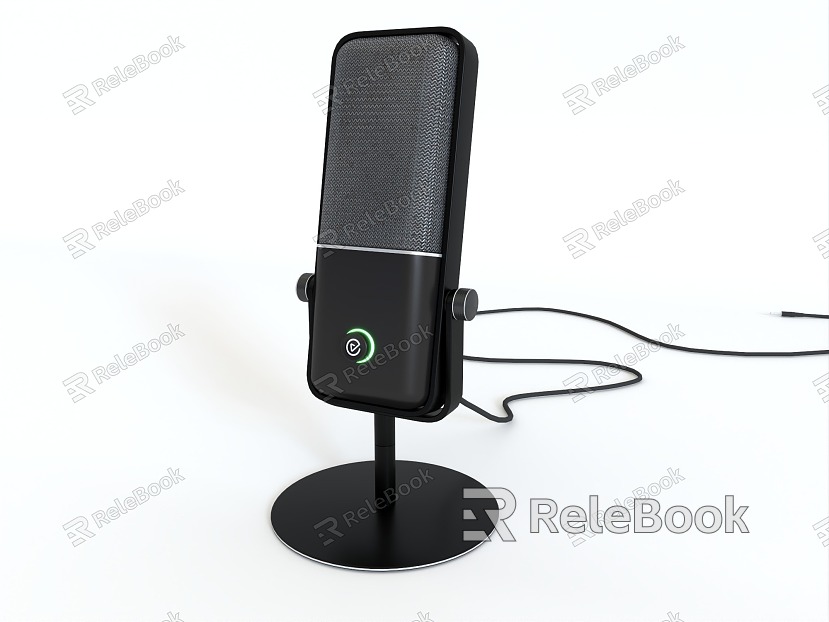 Modern vertical microphone condenser microphone radio microphone live microphone microphone recording studio microphone dubbing microphone loudspeaker loudspeaker microphone model