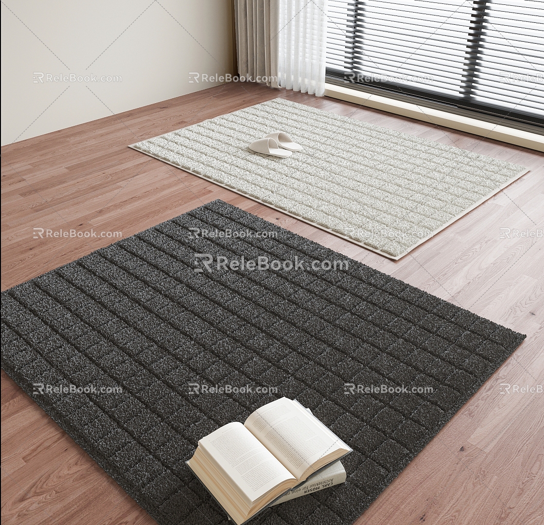 Modern Square Carpet Carpet 3d model