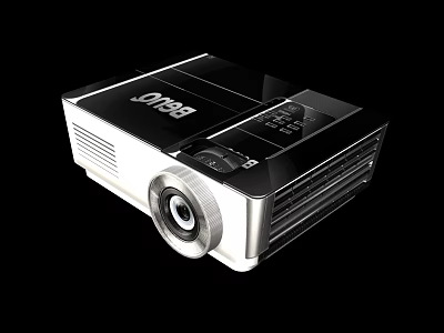 Boli Black And Silver Projector With Lens And Control Panel Design 3d model