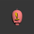 Adorable Pink Piggy Bank Ornament Decoration Set with Gold Coins Falling Into