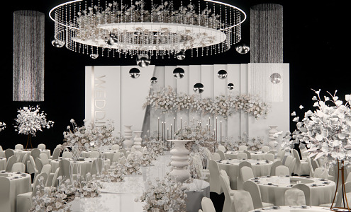 Modern Wedding Scene Wedding 3d model