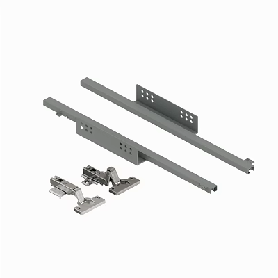 Heavy Duty Metal Drawer Slides and Hinges for Furniture Assembly Parts 3d model