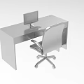 Stainless Steel Industrial Workbench With Monitor And Rolling Chair Structure