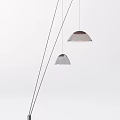 Modern Floor Lamp Designs With Curved Metal Arm And Dome Shade Features