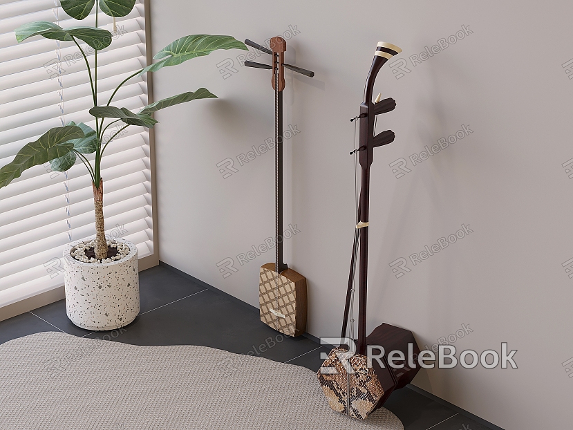 Musical instrument sandalwood erhu model