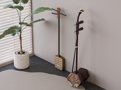 Musical instrument sandalwood erhu model