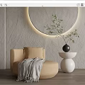 Modern Single Sofa Lazy Sofa 3d model