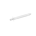Military Missile 3D Model With Cylindrical Body Blue Stripes And Tail Fins Design
