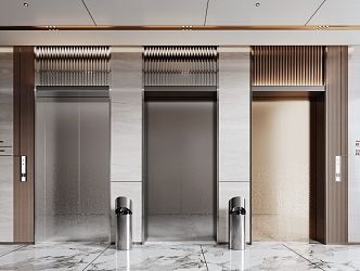 Modern Elevator Hall Elevator Top Elevator Door 3d model