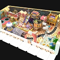 Naughty Castle Warm Color High-end Children's Paradise 3d model