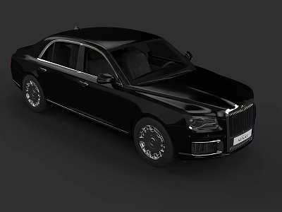 Elegant Black Luxury Sedan With Sleek Body Chrome Accents And Premium Wheels 3d model