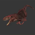 Realistic Fierce Carnivorous Dinosaur 3D Model Open Mouth Sharp Teeth Dynamic Pose