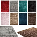 Square Rugs In Various Colors With Soft Texture For Home Decor 3d model