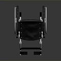 Durable Industrial Wheelchair With Steel Frame And Black Seat For Mobility Support