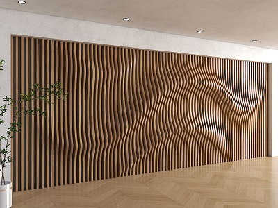 Grille background wall wave board grille background special-shaped background wall special-shaped grille background corrugated landscape wall grille landscape wall corrugated background wall 3d model