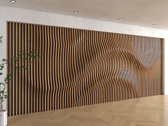 Grille background wall wave board grille background special-shaped background wall special-shaped grille background corrugated landscape wall grille landscape wall corrugated background wall 3d model