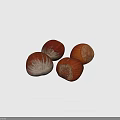Fresh Natural Hazelnuts With Brown Textured Shells On Dark Background