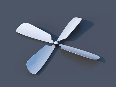 Air Conditioner Fan Silver Metal Blades With Four Blades Durable Design 3d model
