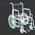 Ergonomic Medical Wheelchair With Metal Frame Black Seat And Mobility Support Wheels