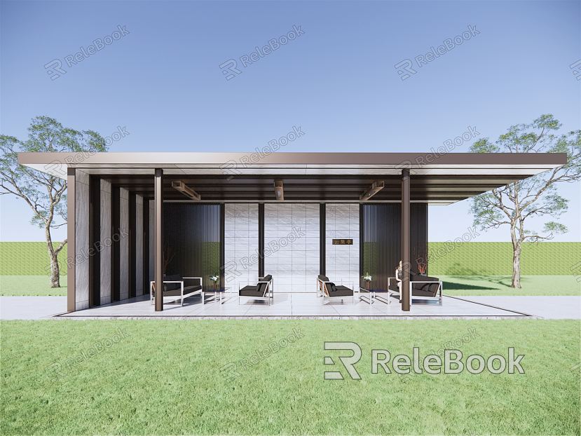 Modern Pavilion Outdoor Living Room model