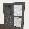 Natural Stone Background Wall with Various Rough Textures and Different Colors