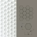 White Hexagonal Tiles Wall Design With Geometric Pattern And Tile Arrangement 3d model