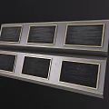Modern Air Conditioner Vents With Gold Borders And Black Grilles On Wall Surface