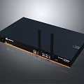 Tenda Wireless Router With Black Design Dual Antennas Orange Stripe And Network Ports
