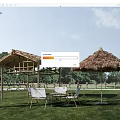 thatched pavilion landscape pavilion thatched house 3d model