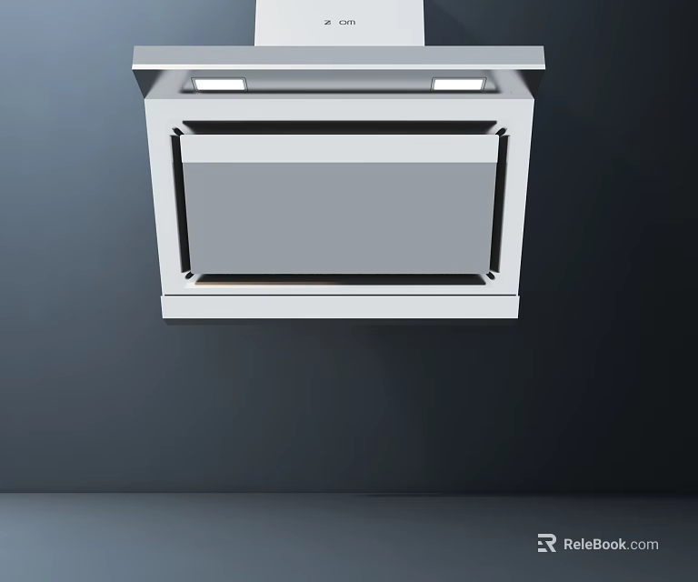 Sleek Modern Kitchen Appliance Stainless Steel Range Hood With Ventilation Design 3d model 