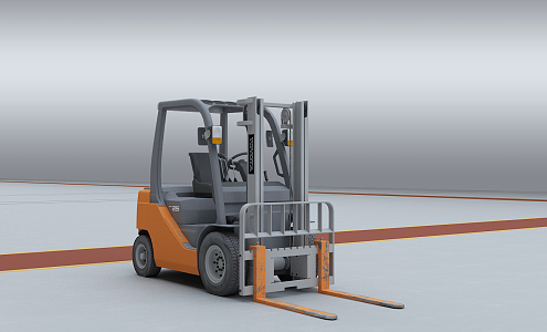 modern forklift 3d model