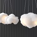 Clouds Light Smoke Fog Lamp Simple Chandelier Clouds Sales Office Chandelier Clouds Artwork Cyber Celebrant White Clouds Hit Clouds Artwork 3d model